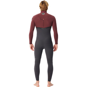 2024 Rip Curl Mnner Flashbomb Pro 4/3mm Zip-frei Neoprenanzug 14NMFS - Maroon